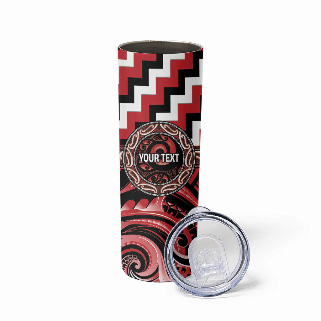 Aotearoa Te Arawa Personalised Skinny Tumbler Maori Iwi Poutama Puhoro Tattoo