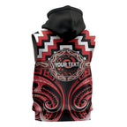 Aotearoa Te Arawa Personalised Sleeveless Hoodie Maori Iwi Poutama Puhoro Tattoo