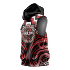Aotearoa Te Arawa Personalised Sleeveless Hoodie Maori Iwi Poutama Puhoro Tattoo