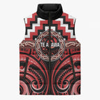 Aotearoa Te Arawa Personalised Sleeveless Puffer Jacket Maori Iwi Poutama Puhoro Tattoo