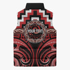 Aotearoa Te Arawa Personalised Sleeveless Puffer Jacket Maori Iwi Poutama Puhoro Tattoo
