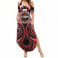 Aotearoa Te Arawa Personalised Summer Maxi Dress Maori Iwi Poutama Puhoro Tattoo