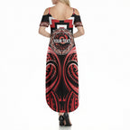 Aotearoa Te Arawa Personalised Summer Maxi Dress Maori Iwi Poutama Puhoro Tattoo