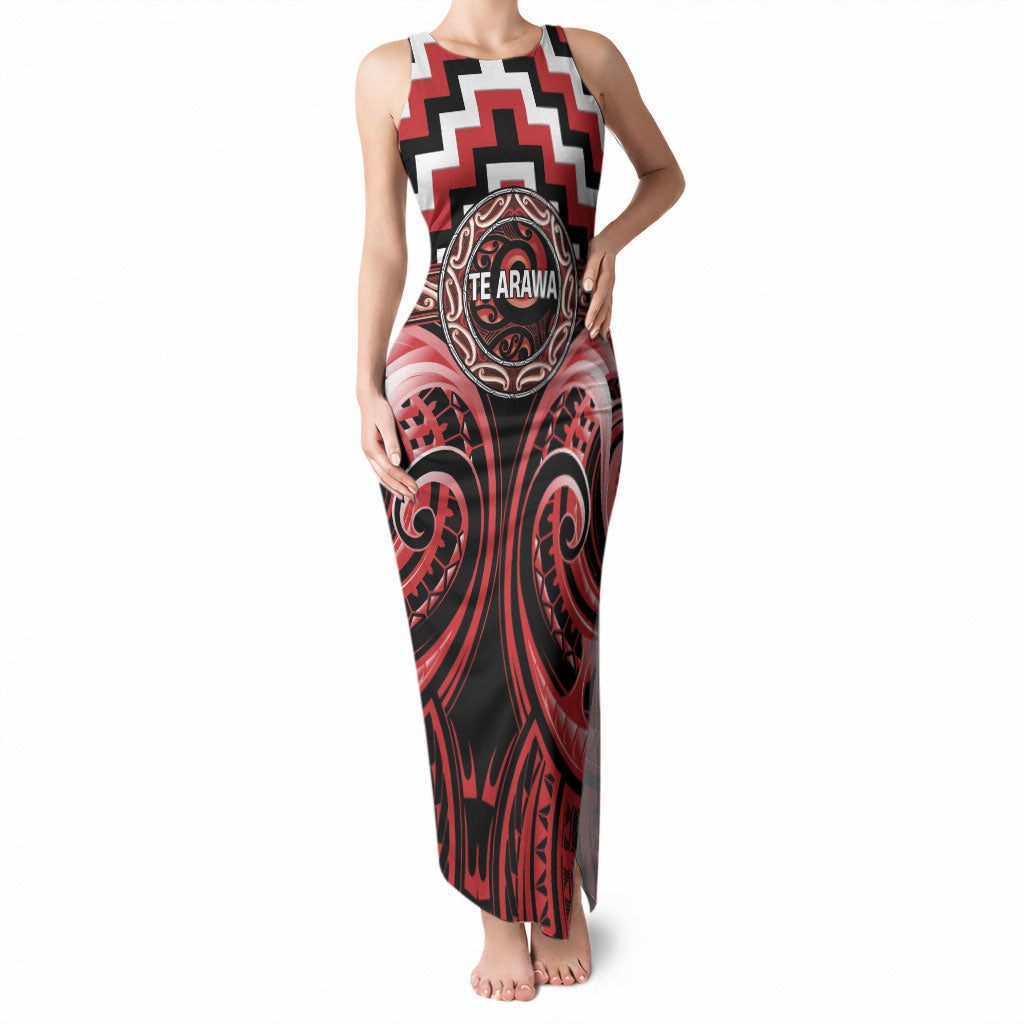 Aotearoa Te Arawa Personalised Tank Maxi Dress Maori Iwi Poutama Puhoro Tattoo