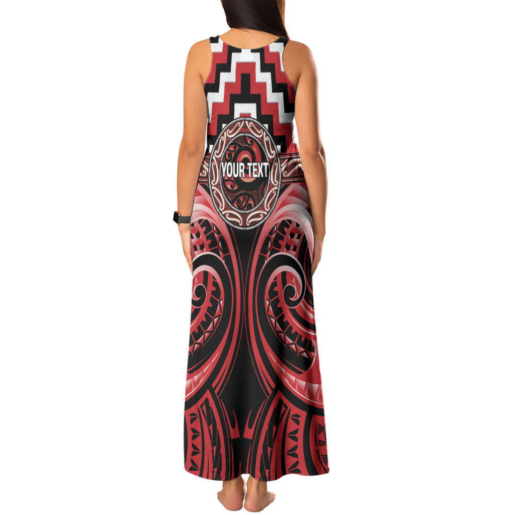 Aotearoa Te Arawa Personalised Tank Maxi Dress Maori Iwi Poutama Puhoro Tattoo