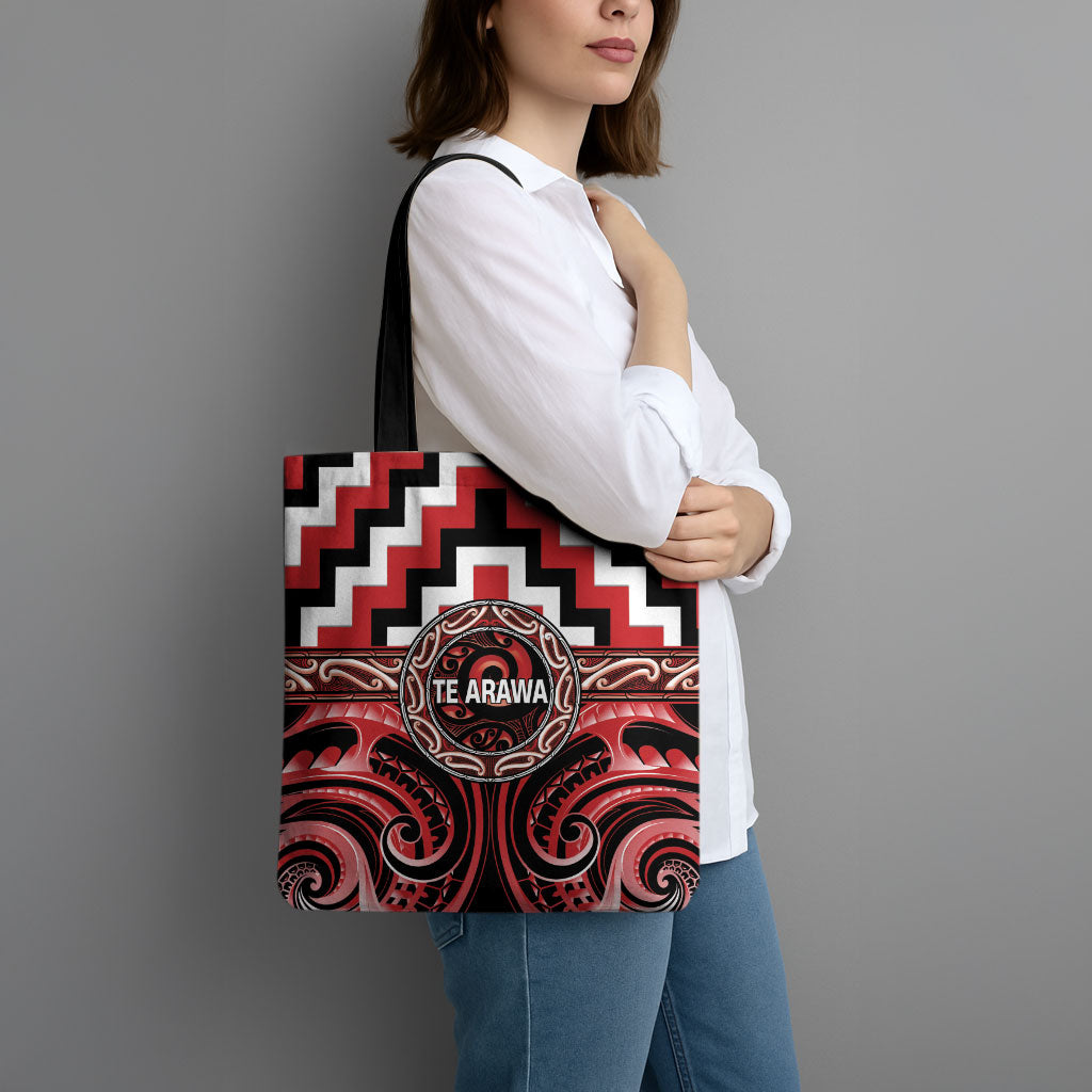 Aotearoa Te Arawa Tote Bag Maori Iwi Poutama Puhoro Tattoo