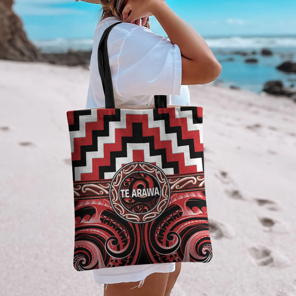 Aotearoa Te Arawa Tote Bag Maori Iwi Poutama Puhoro Tattoo