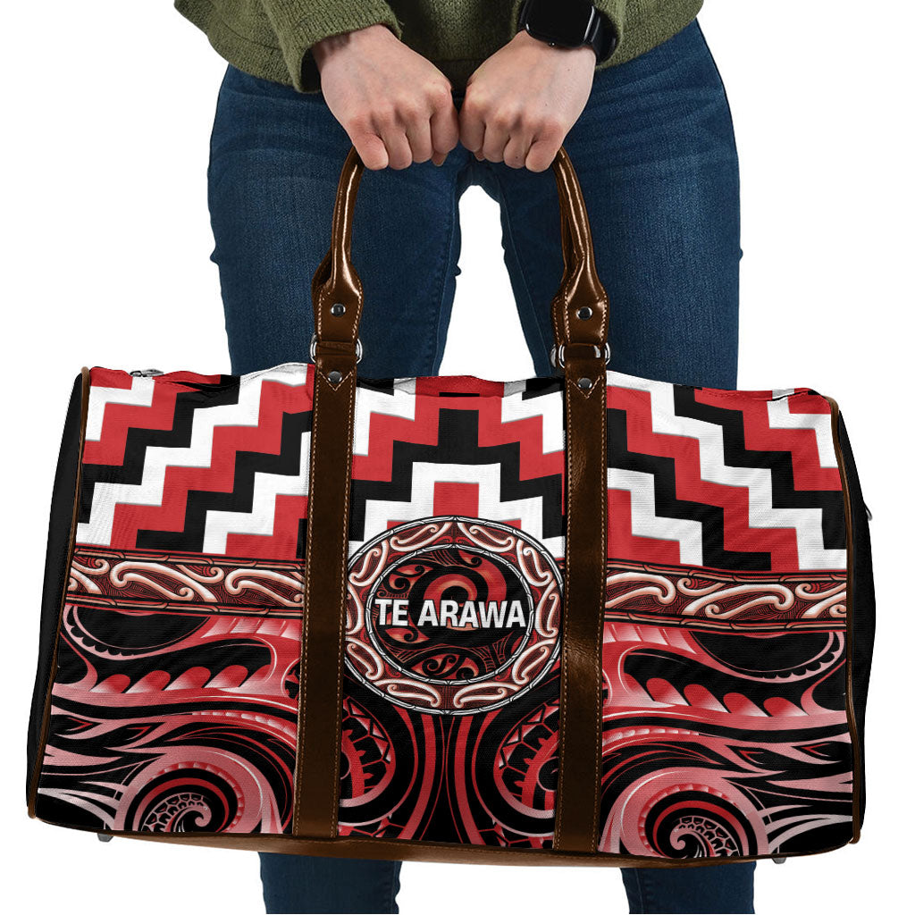 Aotearoa Te Arawa Travel Bag Maori Iwi Poutama Puhoro Tattoo
