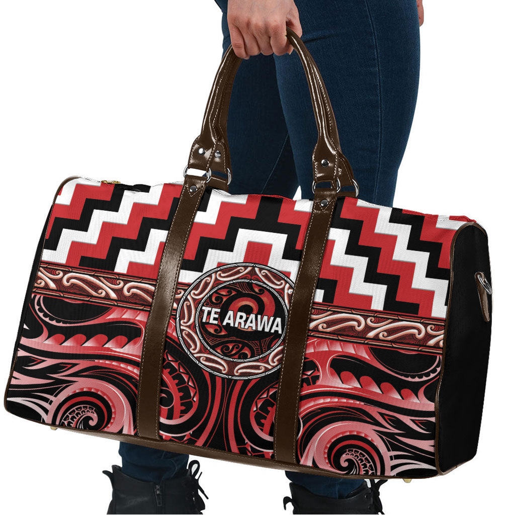 Aotearoa Te Arawa Travel Bag Maori Iwi Poutama Puhoro Tattoo