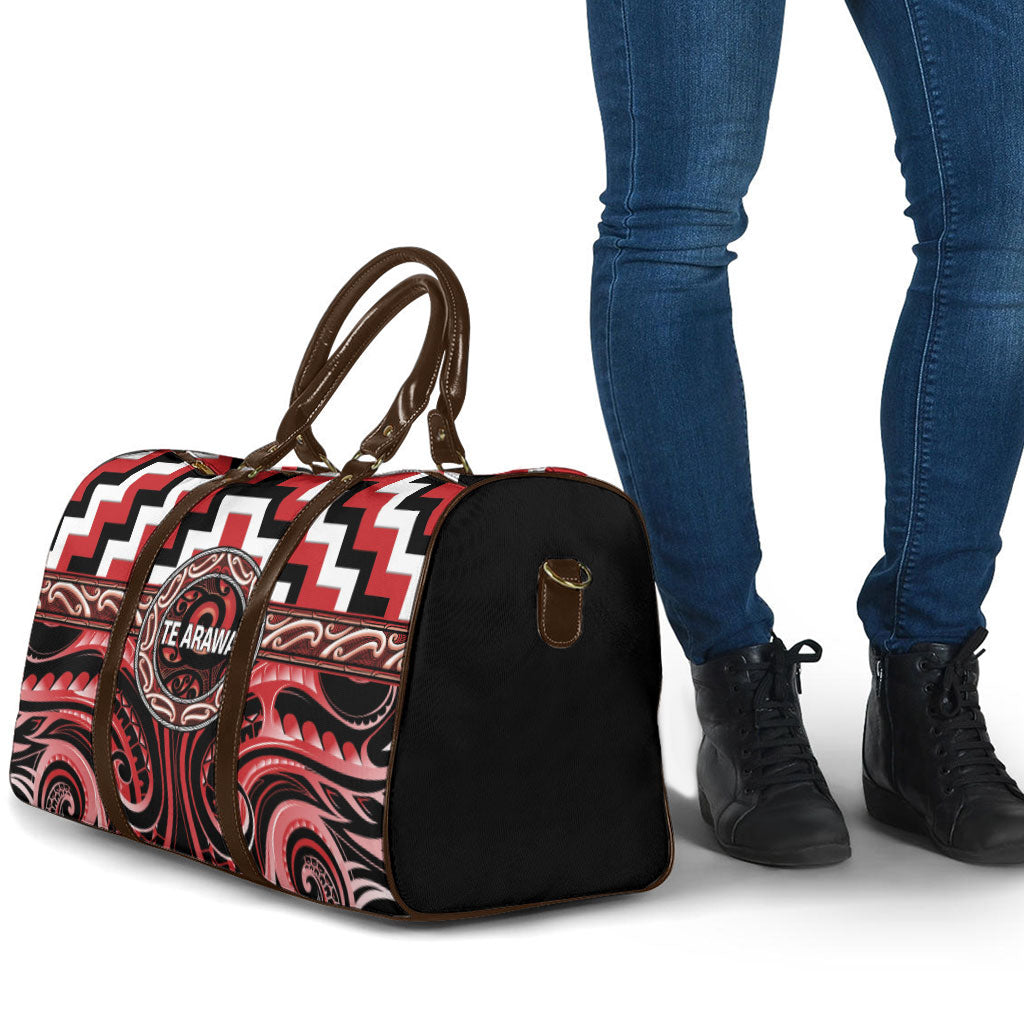 Aotearoa Te Arawa Travel Bag Maori Iwi Poutama Puhoro Tattoo