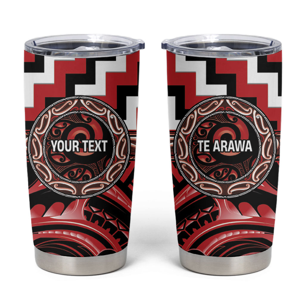 Aotearoa Te Arawa Personalised Tumbler Cup Maori Iwi Poutama Puhoro Tattoo