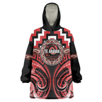Aotearoa Te Arawa Personalised Wearable Blanket Hoodie Maori Iwi Poutama Puhoro Tattoo