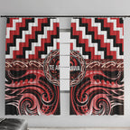 Aotearoa Te Arawa Window Curtain Maori Iwi Poutama Puhoro Tattoo