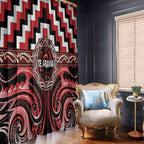Aotearoa Te Arawa Window Curtain Maori Iwi Poutama Puhoro Tattoo