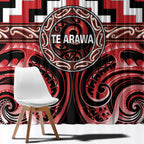 Aotearoa Te Arawa Window Curtain Maori Iwi Poutama Puhoro Tattoo