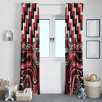 Aotearoa Te Arawa Window Curtain Maori Iwi Poutama Puhoro Tattoo