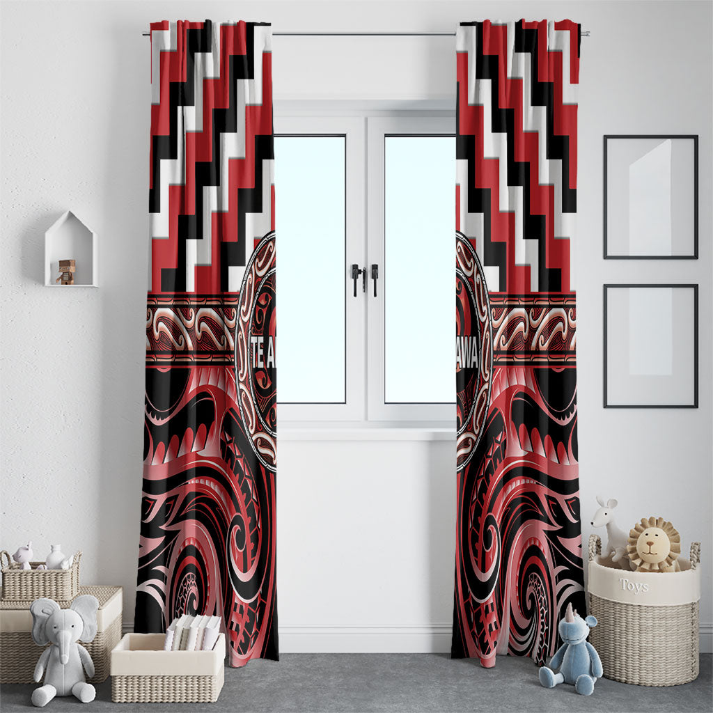 Aotearoa Te Arawa Window Curtain Maori Iwi Poutama Puhoro Tattoo