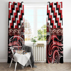Aotearoa Te Arawa Window Curtain Maori Iwi Poutama Puhoro Tattoo