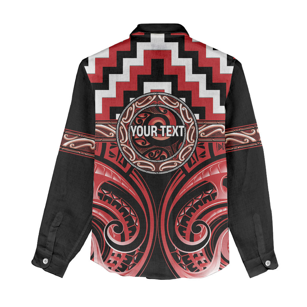 Aotearoa Te Arawa Personalised Women Casual Shirt Maori Iwi Poutama Puhoro Tattoo