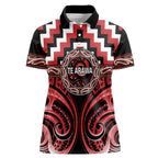 Aotearoa Te Arawa Personalised Women Polo Shirt Maori Iwi Poutama Puhoro Tattoo