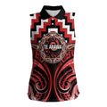 Aotearoa Te Arawa Personalised Women Sleeveless Polo Shirt Maori Iwi Poutama Puhoro Tattoo