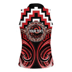 Aotearoa Te Arawa Personalised Women Sleeveless Polo Shirt Maori Iwi Poutama Puhoro Tattoo