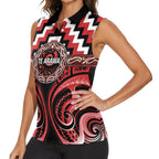 Aotearoa Te Arawa Personalised Women Sleeveless Polo Shirt Maori Iwi Poutama Puhoro Tattoo