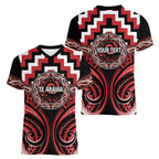 Aotearoa Te Arawa Personalised Women V-Neck T-Shirt Maori Iwi Poutama Puhoro Tattoo