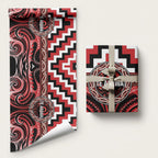 Aotearoa Te Arawa Wrapping Paper Maori Iwi Poutama Puhoro Tattoo