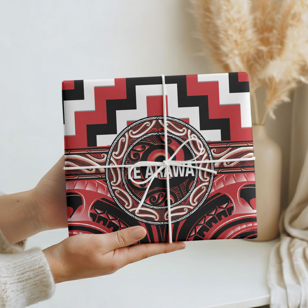 Aotearoa Te Arawa Wrapping Paper Maori Iwi Poutama Puhoro Tattoo