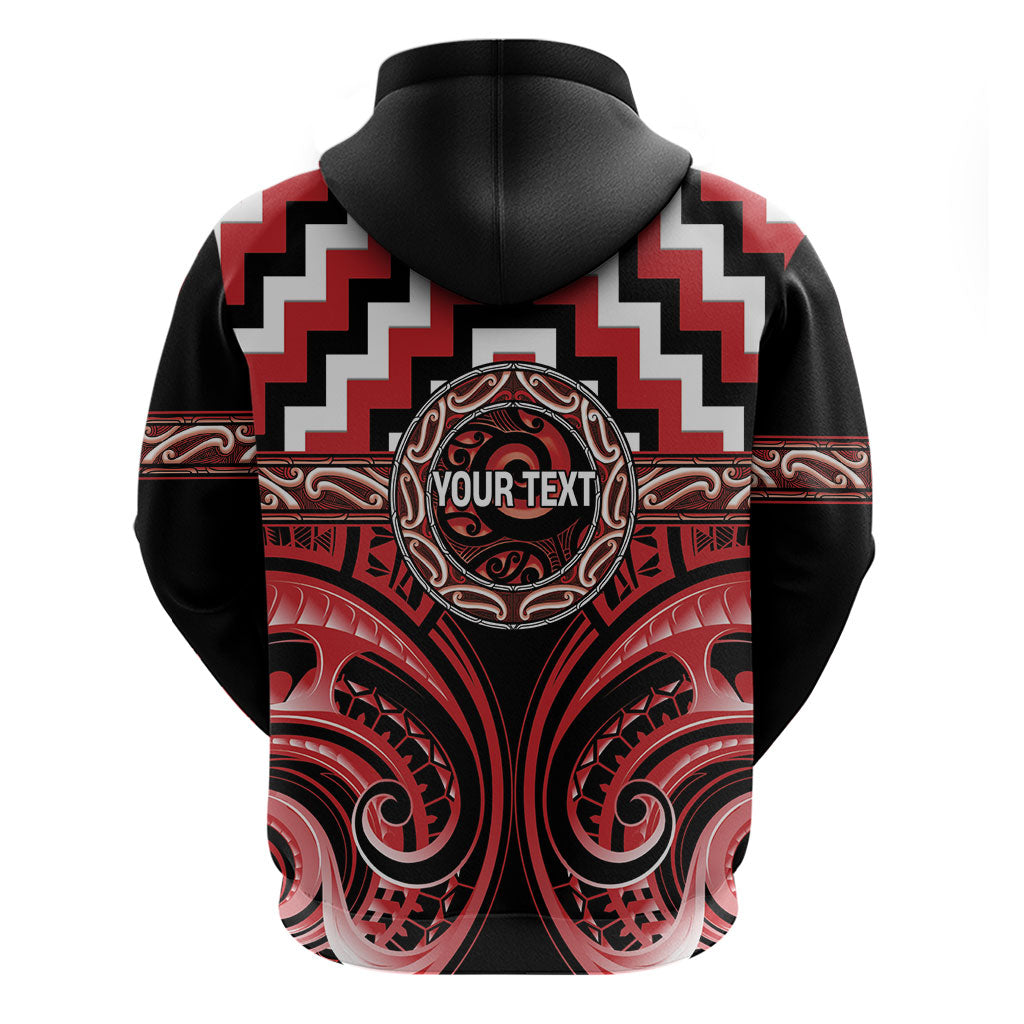 Aotearoa Te Arawa Personalised Zip Hoodie Maori Iwi Poutama Puhoro Tattoo