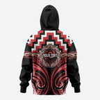 Aotearoa Te Arawa Personalised Zip Hoodie Maori Iwi Poutama Puhoro Tattoo