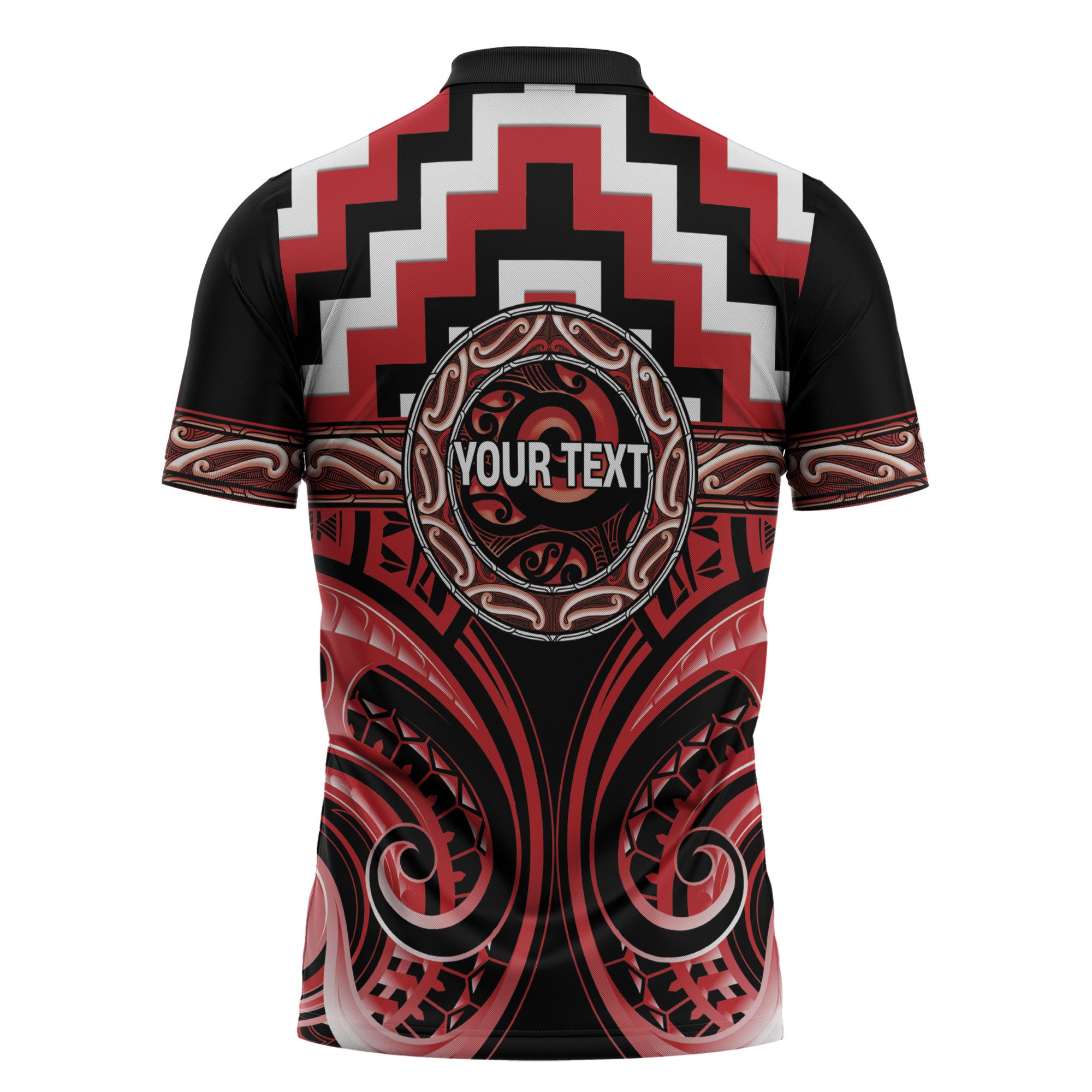 Aotearoa Te Arawa Personalised Zipper Polo Shirt Maori Iwi Poutama Puhoro Tattoo