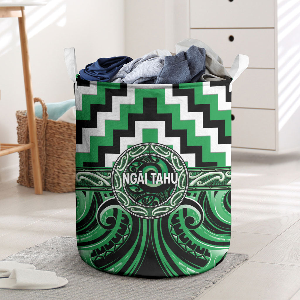 Aotearoa Ngai Tahu Laundry Basket Maori Iwi Poutama Puhoro Tattoo