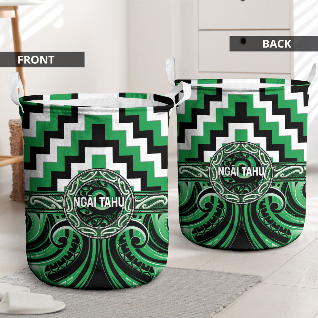 Aotearoa Ngai Tahu Laundry Basket Maori Iwi Poutama Puhoro Tattoo