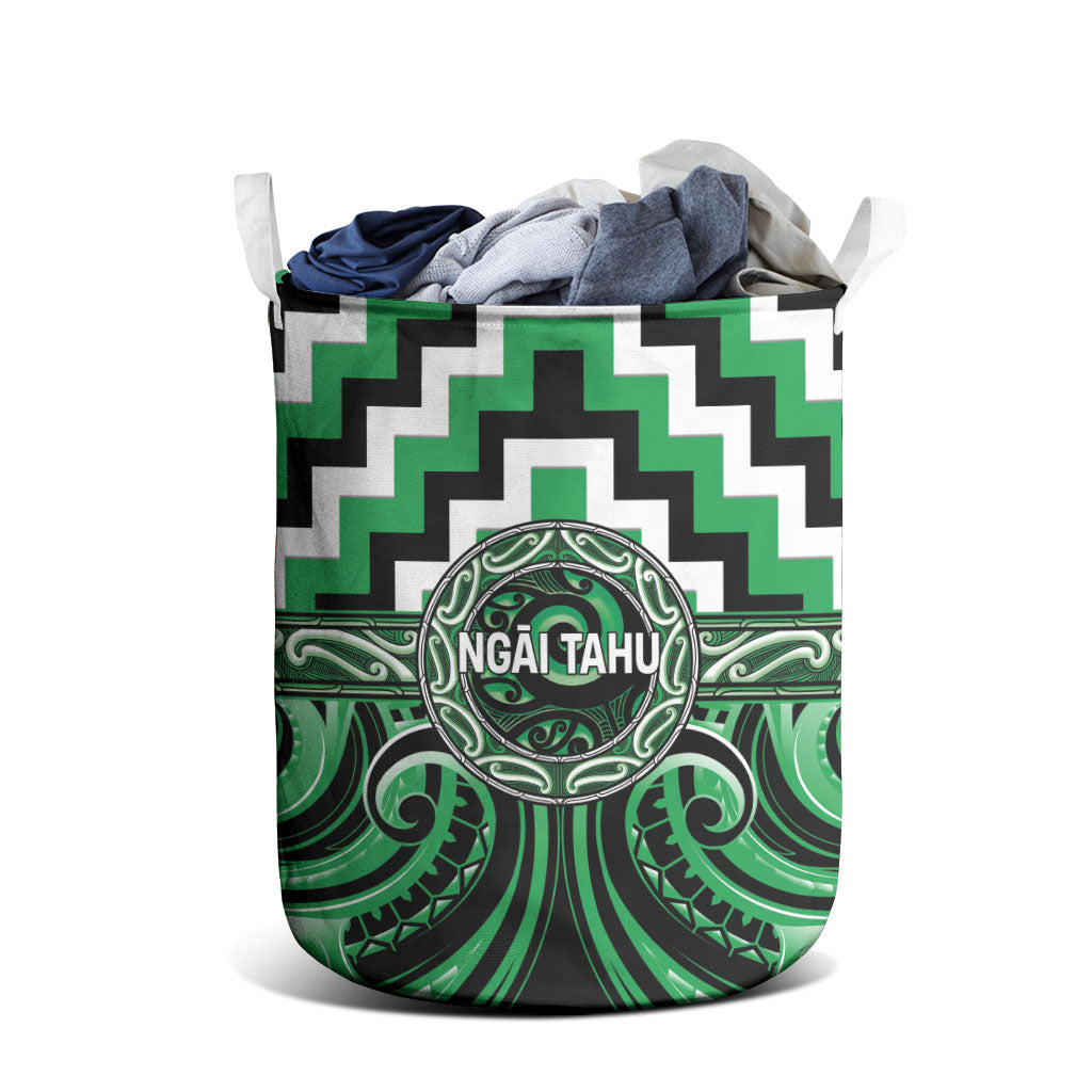 Aotearoa Ngai Tahu Laundry Basket Maori Iwi Poutama Puhoro Tattoo
