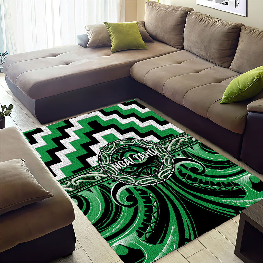 Aotearoa Ngai Tahu Area Rug Maori Iwi Poutama Puhoro Tattoo