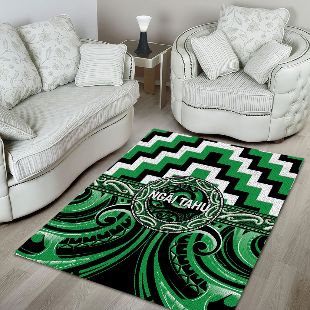 Aotearoa Ngai Tahu Area Rug Maori Iwi Poutama Puhoro Tattoo