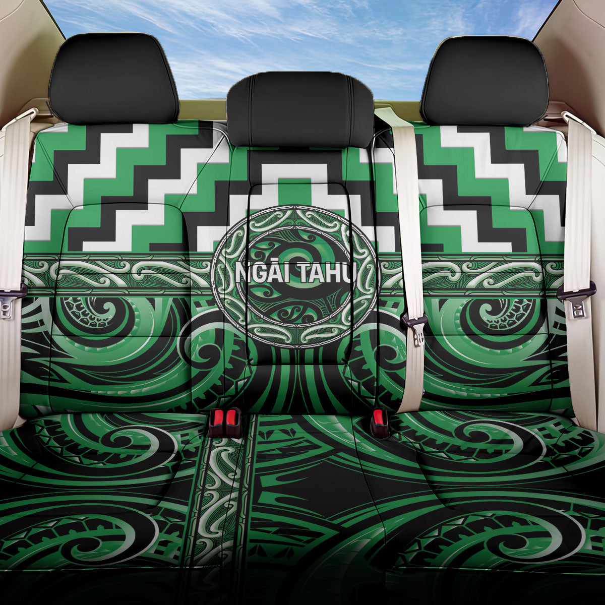 Aotearoa Ngai Tahu Back Car Seat Cover Maori Iwi Poutama Puhoro Tattoo