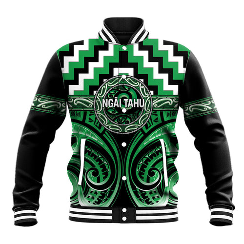 Aotearoa Ngai Tahu Personalised Baseball Jacket Maori Iwi Poutama Puhoro Tattoo