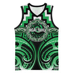 Aotearoa Ngai Tahu Personalised Basketball Jersey Maori Iwi Poutama Puhoro Tattoo