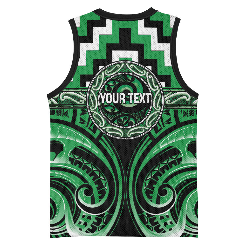 Aotearoa Ngai Tahu Personalised Basketball Jersey Maori Iwi Poutama Puhoro Tattoo