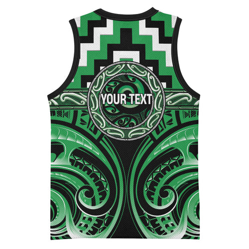 Aotearoa Ngai Tahu Personalised Basketball Jersey Maori Iwi Poutama Puhoro Tattoo