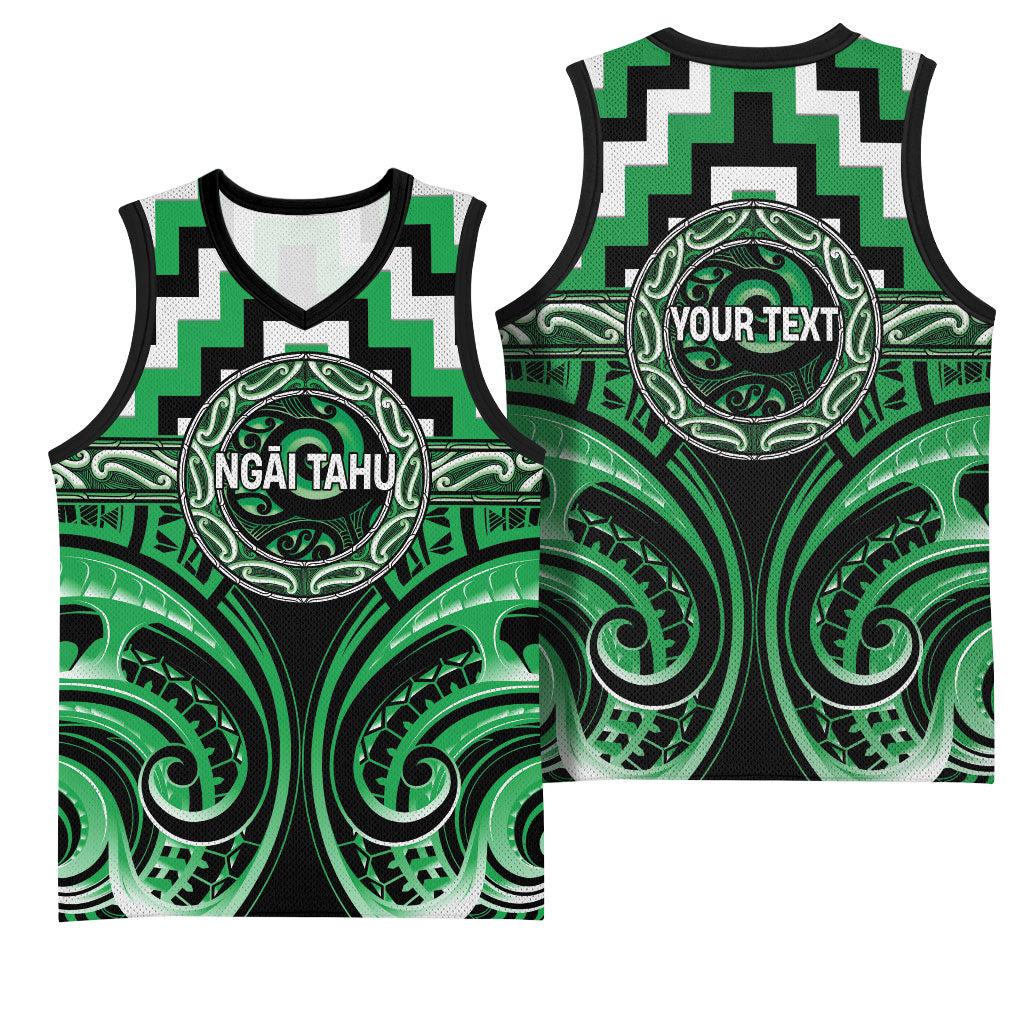 Aotearoa Ngai Tahu Personalised Basketball Jersey Maori Iwi Poutama Puhoro Tattoo