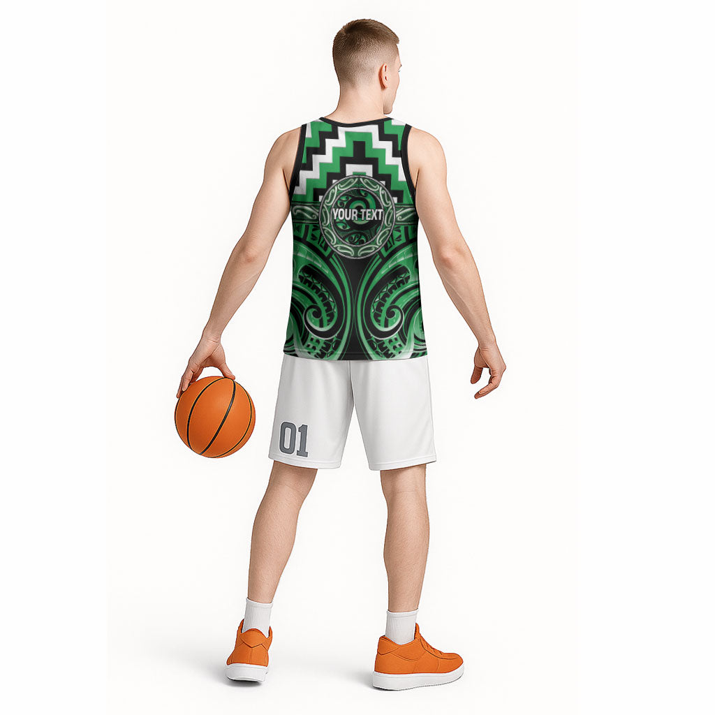 Aotearoa Ngai Tahu Personalised Basketball Jersey Maori Iwi Poutama Puhoro Tattoo