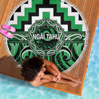 Aotearoa Ngai Tahu Beach Blanket Maori Iwi Poutama Puhoro Tattoo