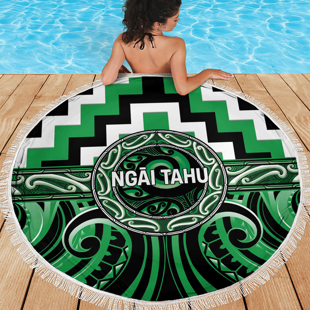 Aotearoa Ngai Tahu Beach Blanket Maori Iwi Poutama Puhoro Tattoo