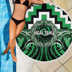 Aotearoa Ngai Tahu Beach Blanket Maori Iwi Poutama Puhoro Tattoo