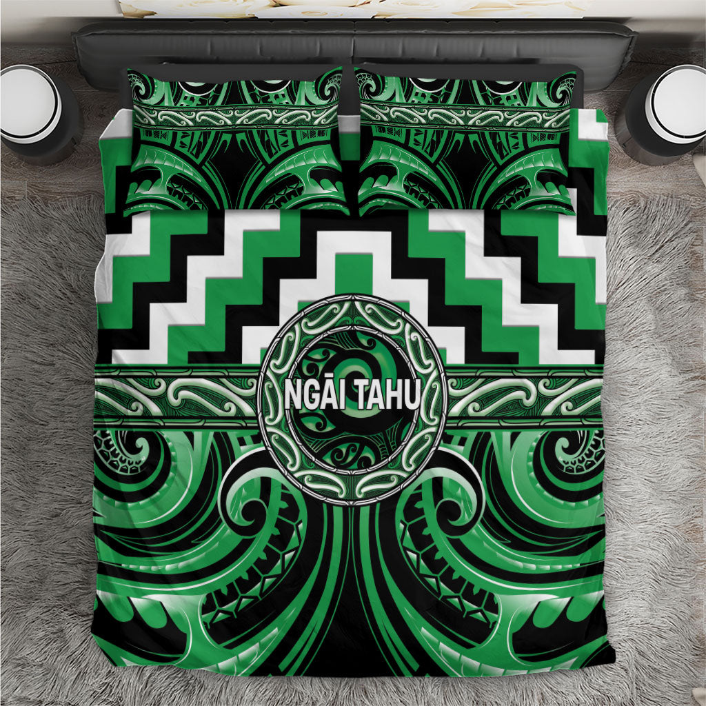 Aotearoa Ngai Tahu Bedding Set Maori Iwi Poutama Puhoro Tattoo