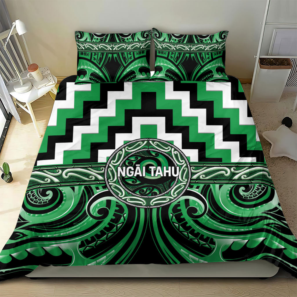 Aotearoa Ngai Tahu Bedding Set Maori Iwi Poutama Puhoro Tattoo